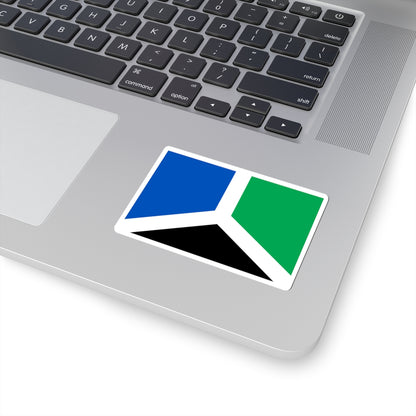 Flag of Novokuznetsk rayon Kemerovo oblast (Russia) STICKER Vinyl Kiss-Cut Decal