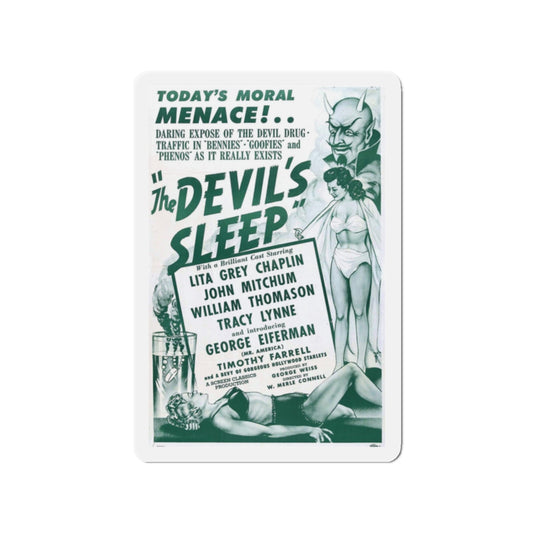 THE DEVIL'S SLEEP 1949 Movie Poster - Refrigerator Magnet-2" x 2"-The Sticker Space