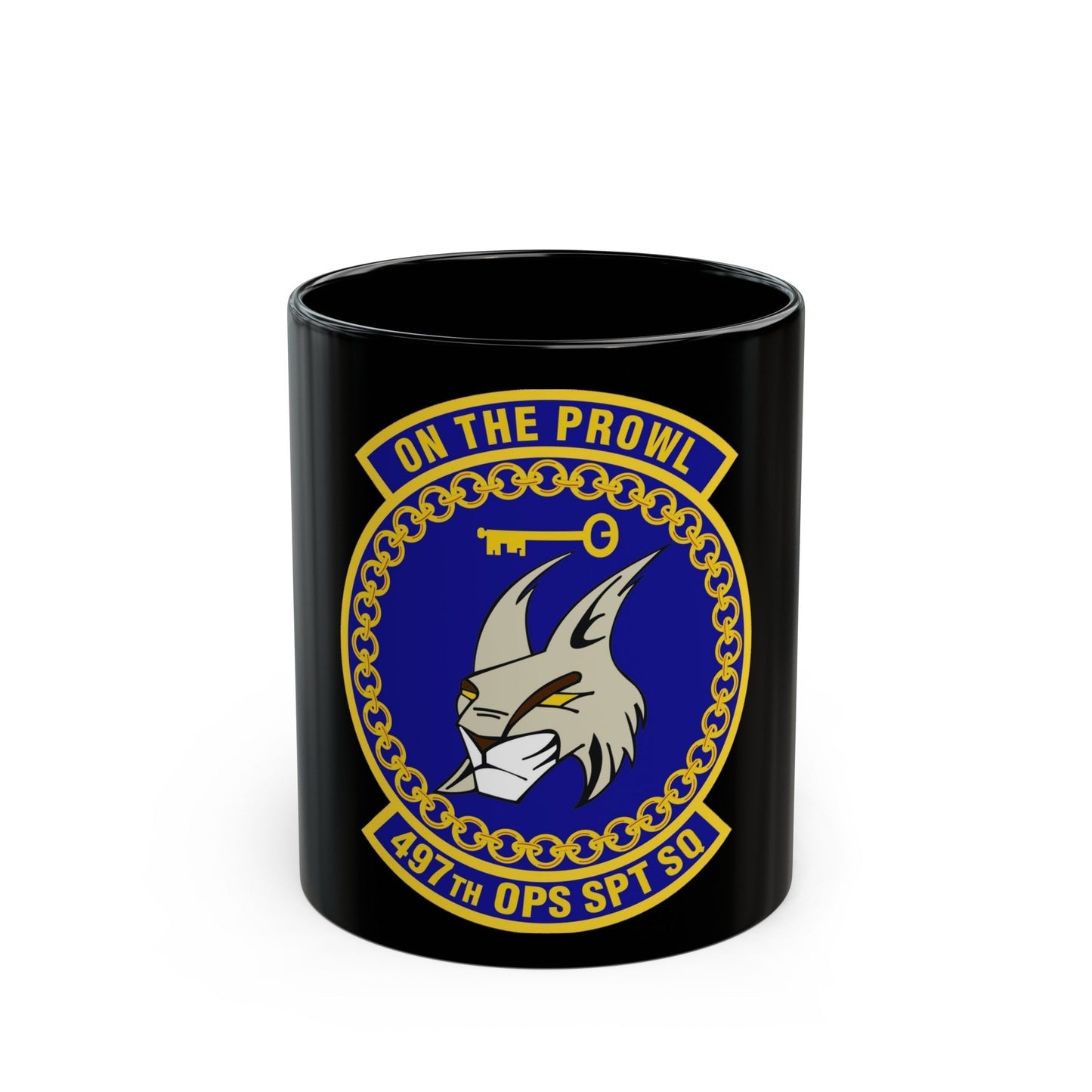 497 Operations Support Squadron ACC (U.S. Air Force) Black Coffee Mug-11oz-The Sticker Space