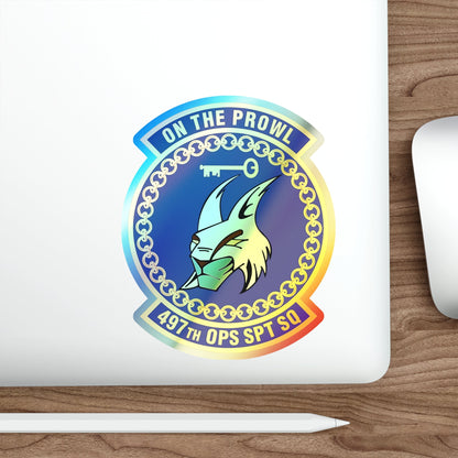 497 Operations Support Squadron ACC (U.S. Air Force) Holographic STICKER Die-Cut Vinyl Decal-The Sticker Space