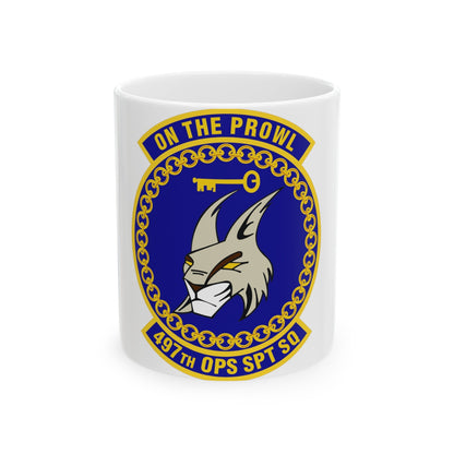 497 Operations Support Squadron ACC (U.S. Air Force) White Coffee Mug-11oz-The Sticker Space