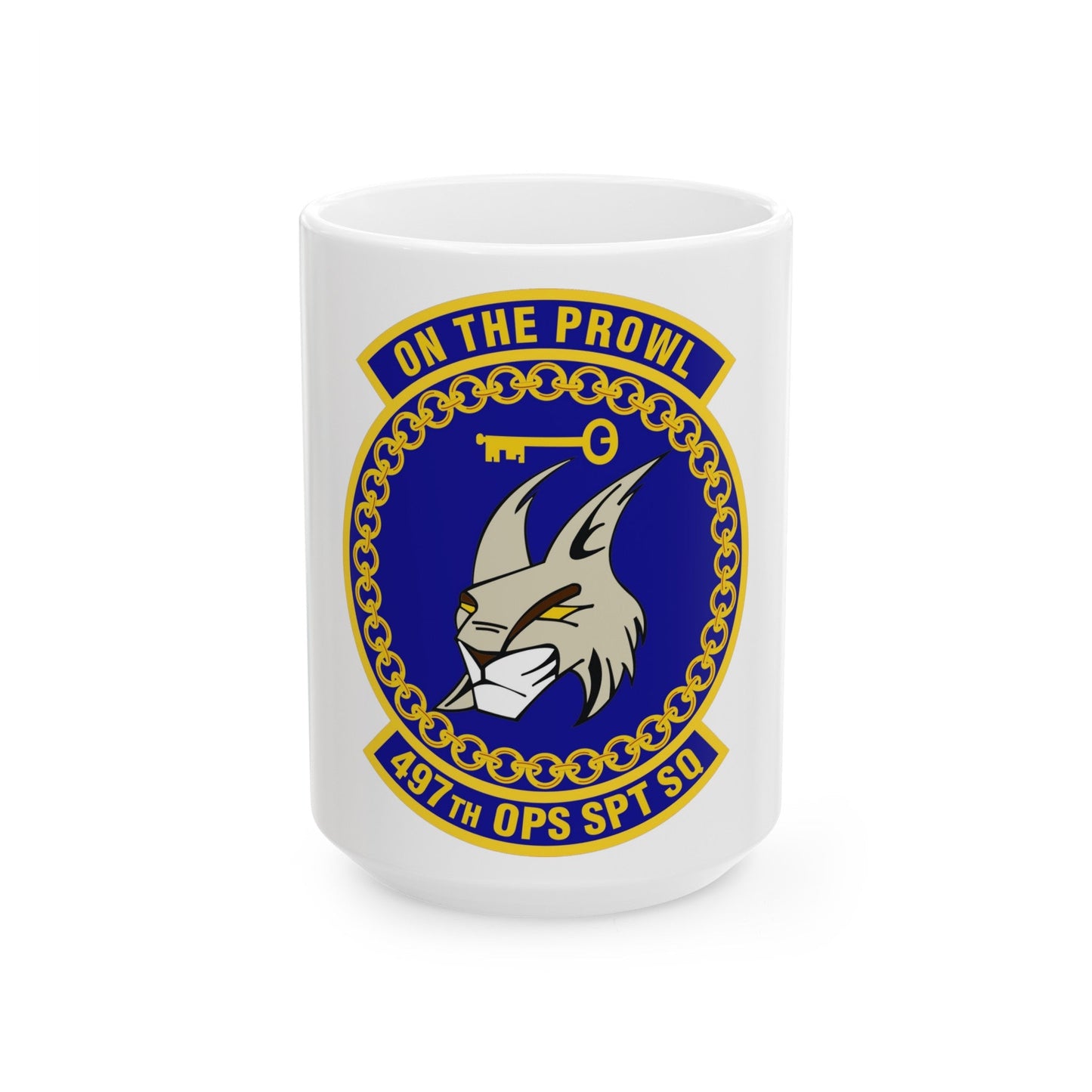 497 Operations Support Squadron ACC (U.S. Air Force) White Coffee Mug-15oz-The Sticker Space
