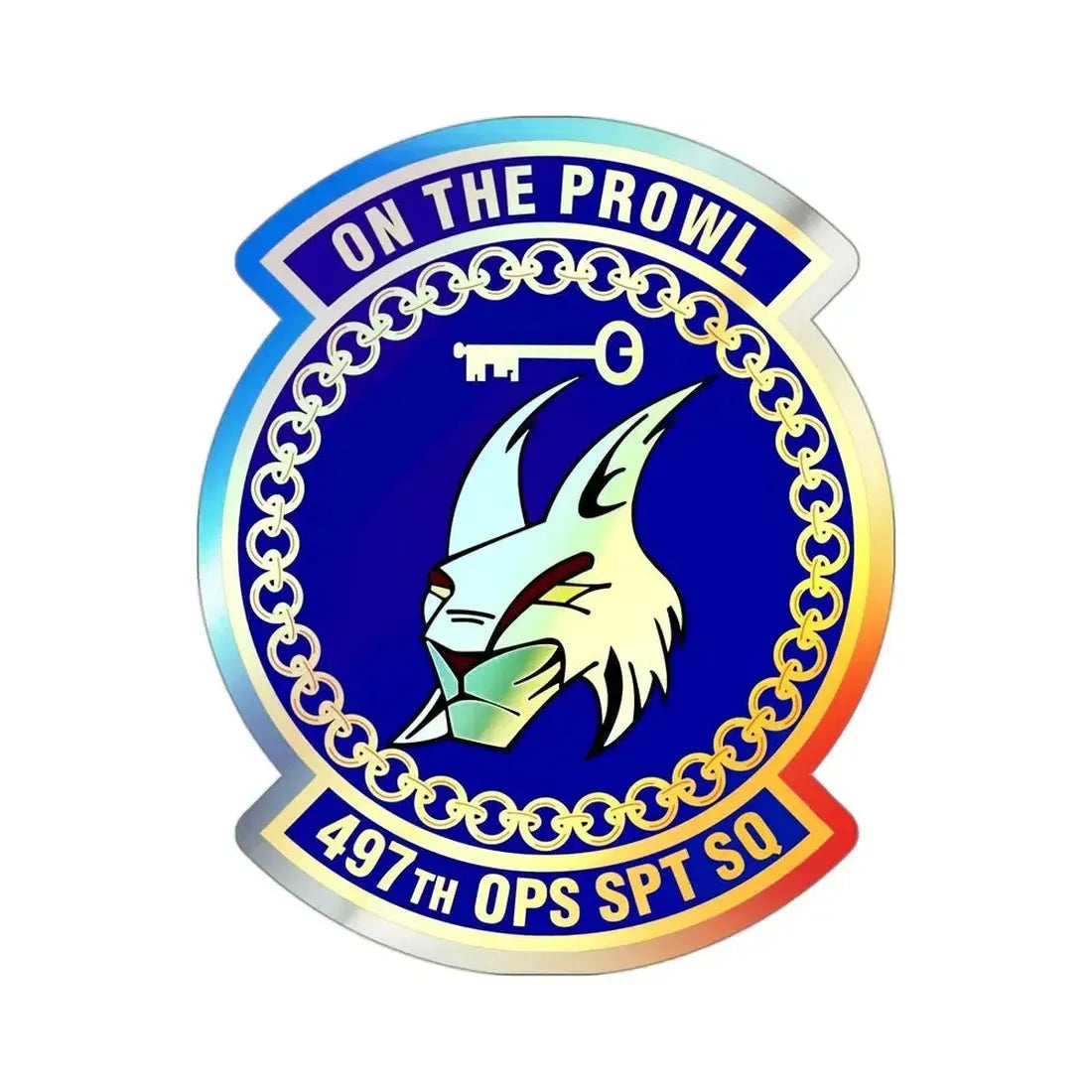 497 Operations Support Squadron ACC (U.S. Air Force) Holographic STICKER Die-Cut Vinyl Decal - The Sticker Space