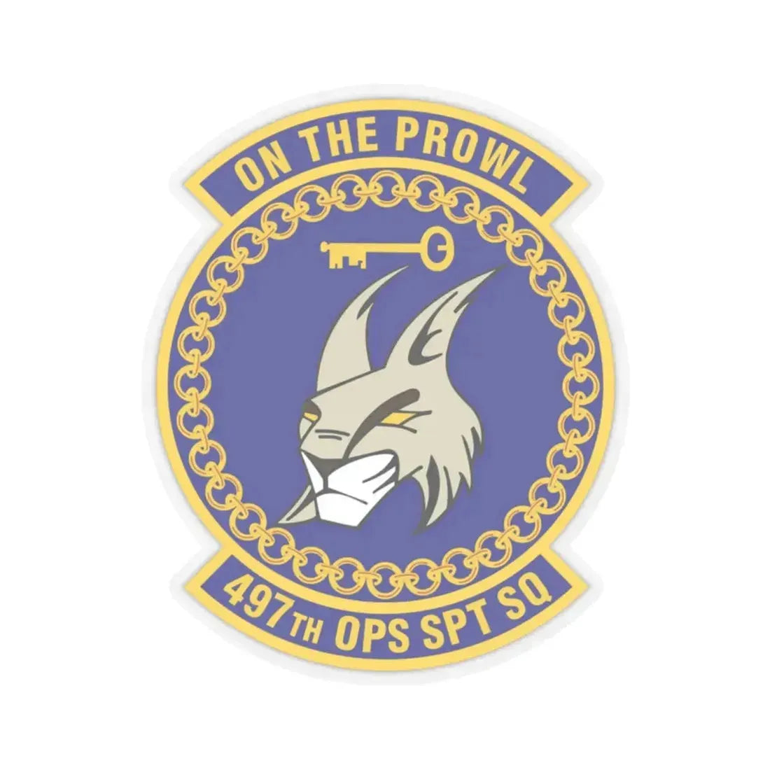 497 Operations Support Squadron ACC (U.S. Air Force) STICKER Vinyl Kiss-Cut Decal 2 Inch Transparent - The Sticker Space