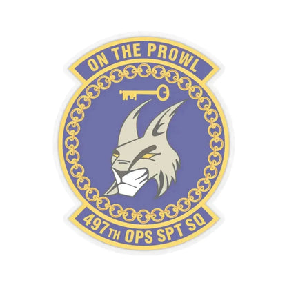497 Operations Support Squadron ACC (U.S. Air Force) STICKER Vinyl Kiss-Cut Decal 2 Inch Transparent - The Sticker Space
