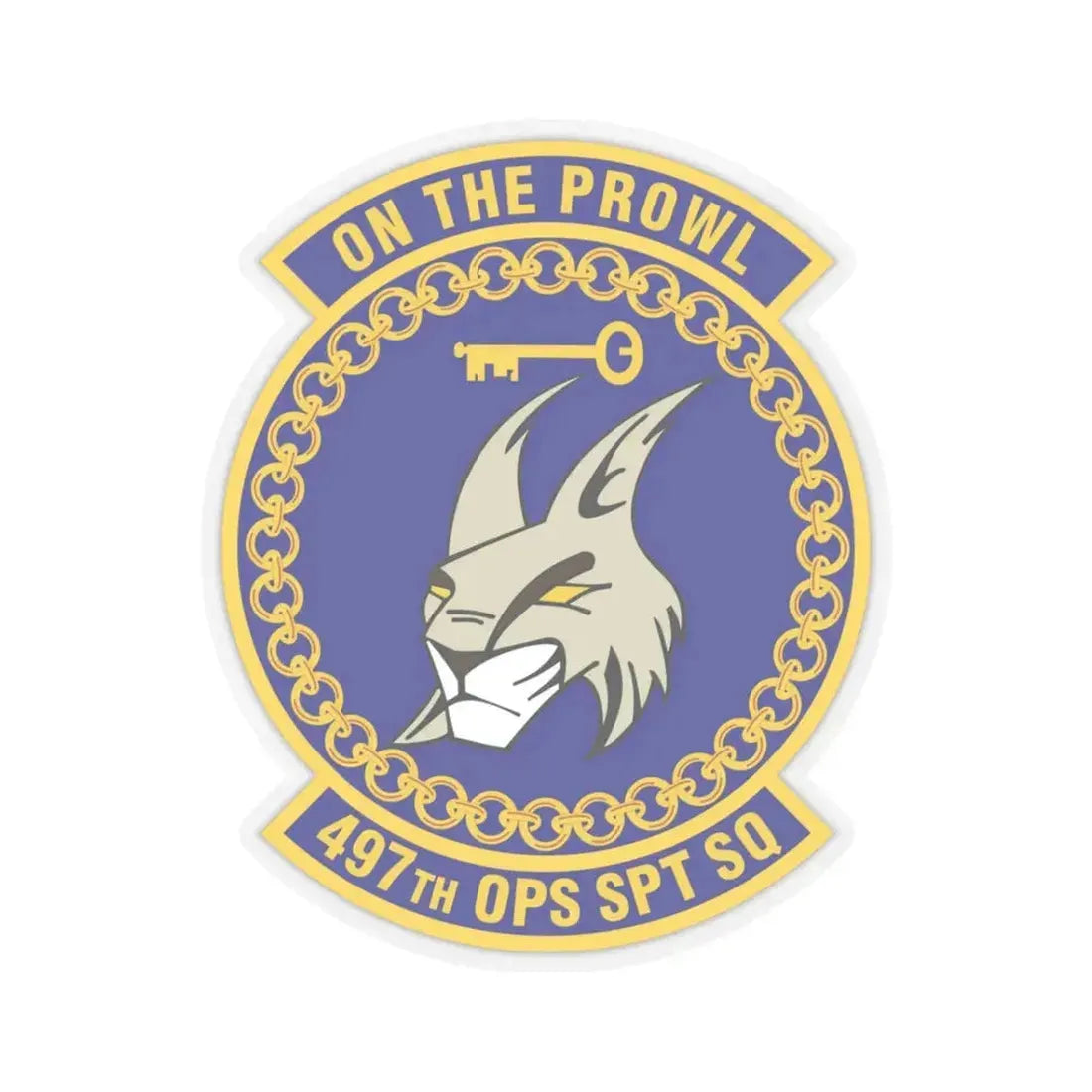 497 Operations Support Squadron ACC (U.S. Air Force) STICKER Vinyl Kiss-Cut Decal 3 Inch Transparent - The Sticker Space
