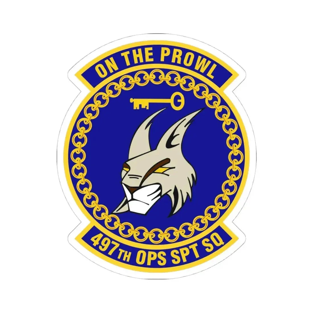 497 Operations Support Squadron ACC (U.S. Air Force) STICKER Vinyl Kiss-Cut Decal 4 Inch White - The Sticker Space