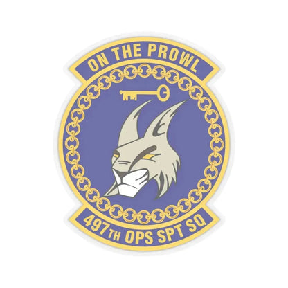 497 Operations Support Squadron ACC (U.S. Air Force) STICKER Vinyl Kiss-Cut Decal 6 Inch Transparent - The Sticker Space
