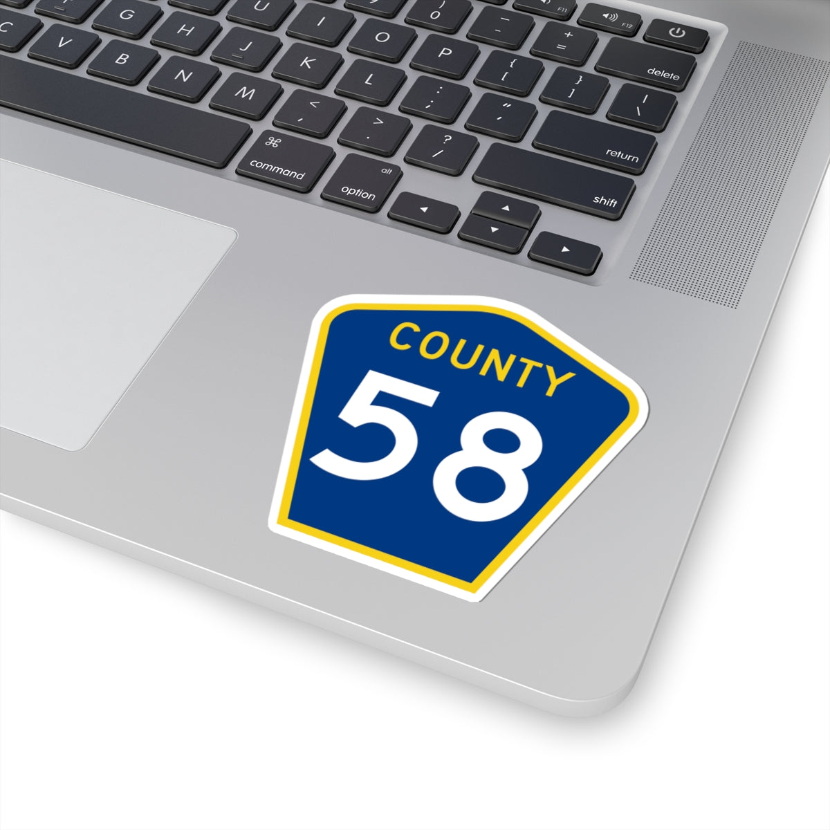 County 58 MN (Minnesota) (Road Sign) STICKER Vinyl Kiss-Cut Decal