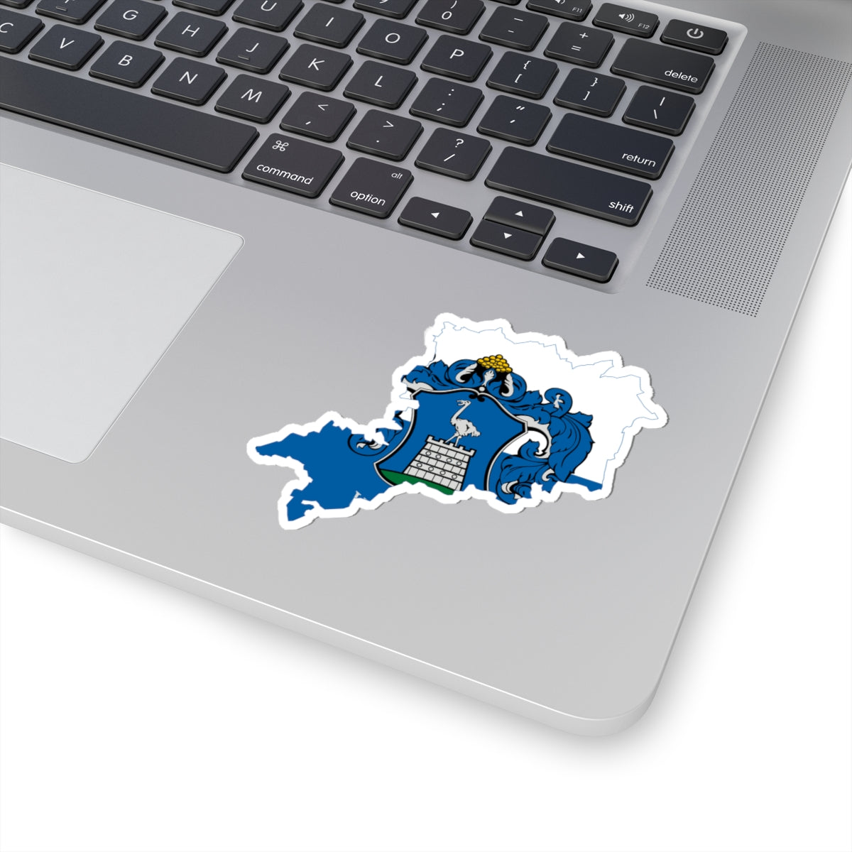 Flag-map of Vas County (Hungary) STICKER Vinyl Kiss-Cut Decal
