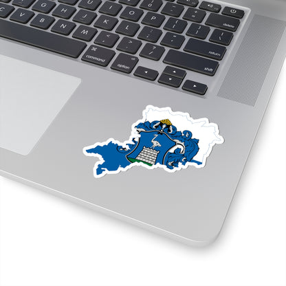 Flag-map of Vas County (Hungary) STICKER Vinyl Kiss-Cut Decal