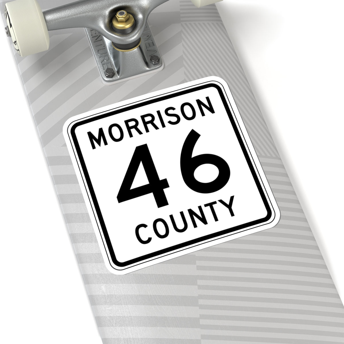 Morrison County Route 46 (Minnesota) (Road Sign) STICKER Vinyl Kiss-Cut Decal