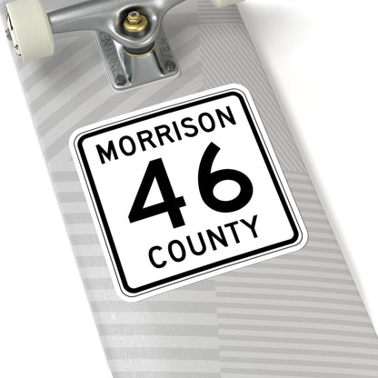 Morrison County Route 46 (Minnesota) (Road Sign) STICKER Vinyl Kiss-Cut Decal