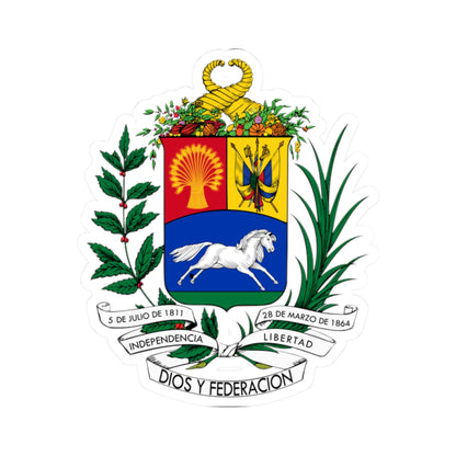 Coat of arms of Venezuela (1871) - STICKER Vinyl Kiss-Cut Decal