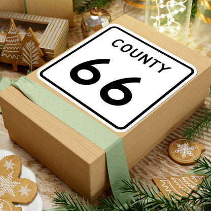 County 66 square (Minnesota) (Road Sign) STICKER Vinyl Kiss-Cut Decal