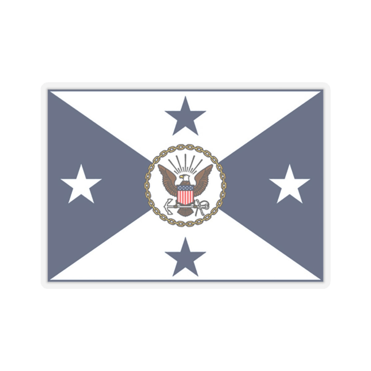 VCNO FLAG NO POLE (U.S. Navy) STICKER Vinyl Kiss-Cut Decal