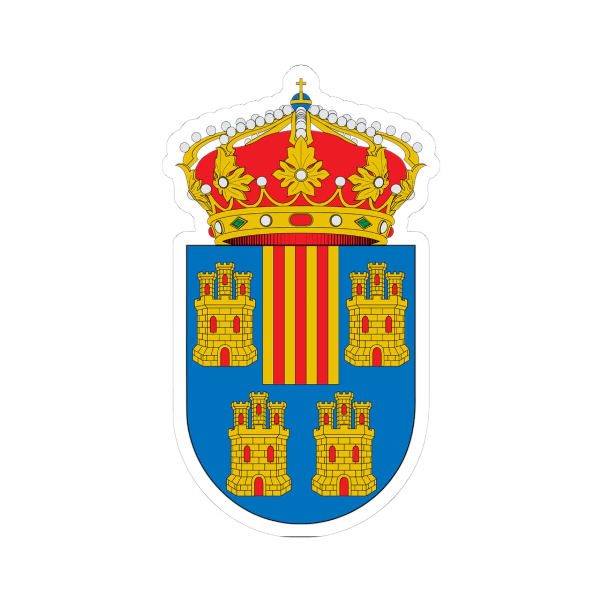 Escudo de Lascuarre (Spain) (Coat of Arms) STICKER Vinyl Kiss-Cut Decal