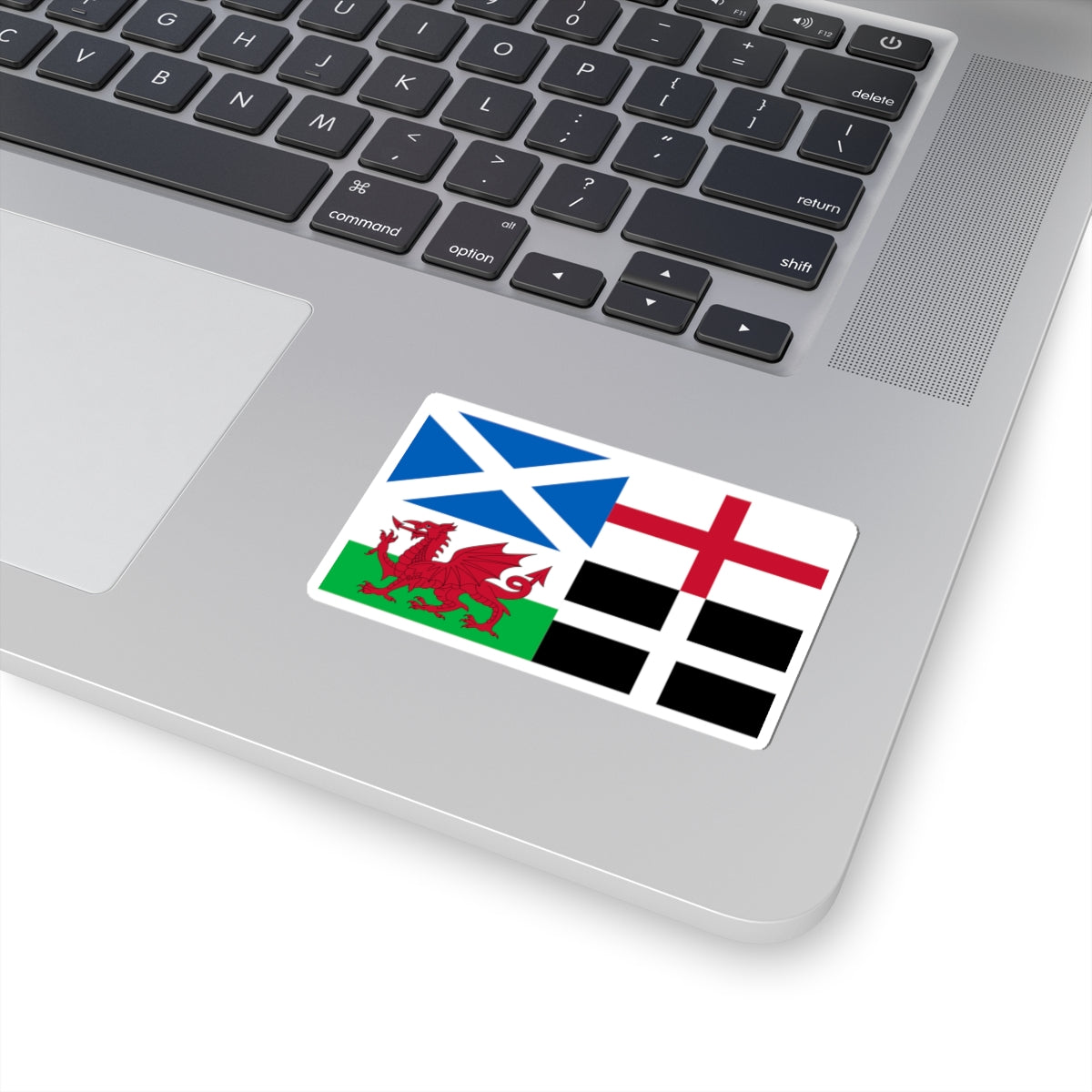 Flags of Scotland England Wales and Cornwall (England) STICKER Vinyl Kiss-Cut Decal