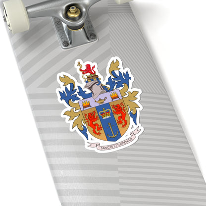 Arms of Kings College London (United Kingdom) (Coat of Arms) STICKER Vinyl Kiss-Cut Decal