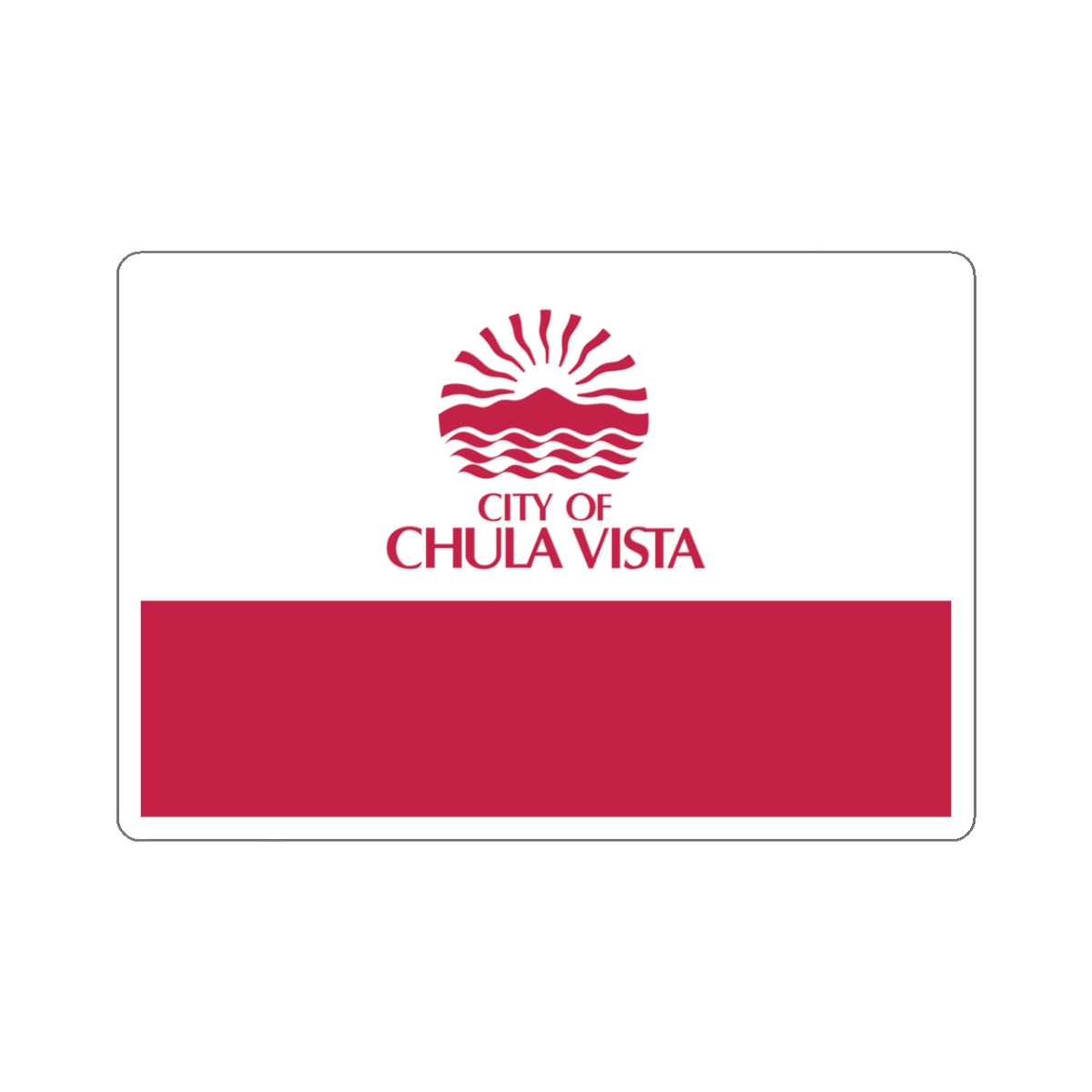 Flag of Chula Vista, California - STICKER Vinyl Kiss-Cut Decal