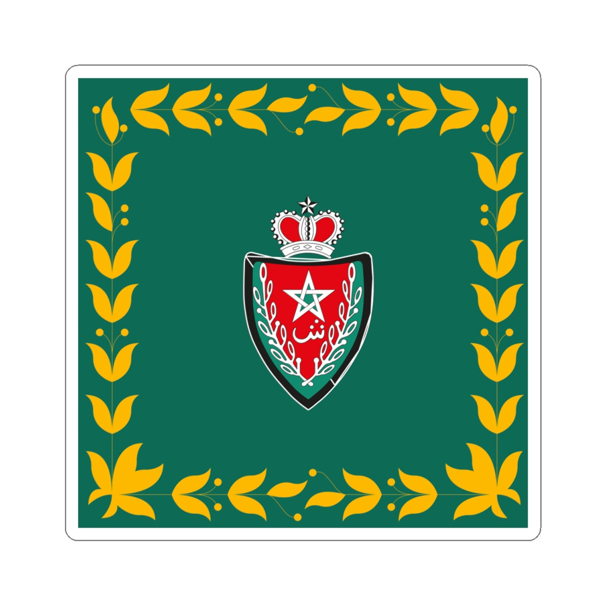 Flag of the DGSN (Morocco) STICKER Vinyl Kiss-Cut Decal