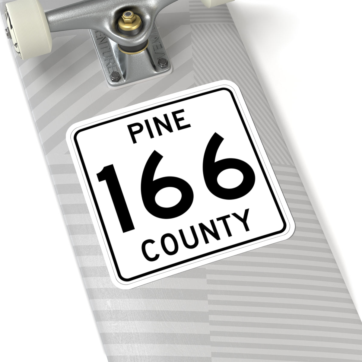 Pine County Route 166 MN (Minnesota) (Road Sign) STICKER Vinyl Kiss-Cut Decal