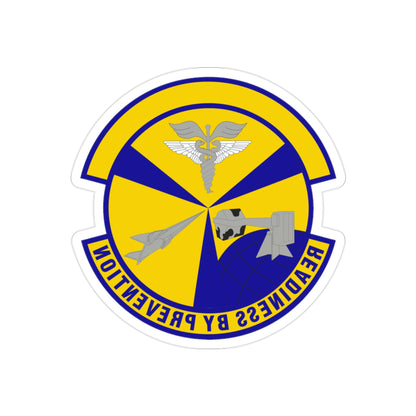 49th Aerospace Medicine Squadron (U.S. Air Force) REVERSE PRINT Transparent STICKER-2" × 2"-The Sticker Space