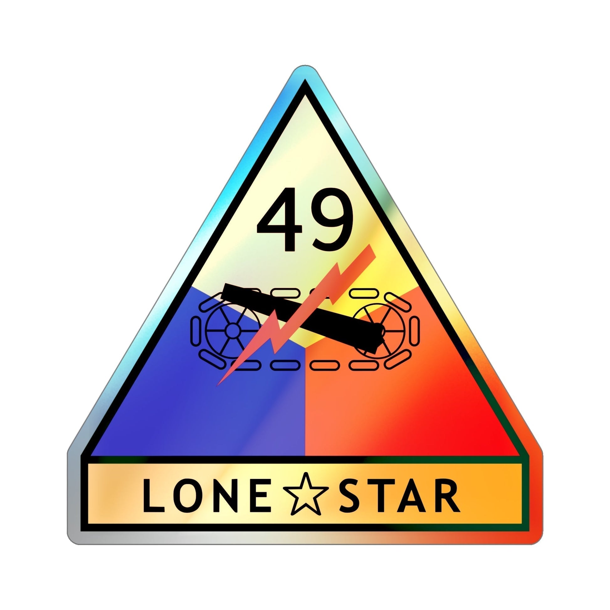49th Armored Division (U.S. Army) Holographic STICKER Die-Cut Vinyl Decal-5 Inch-The Sticker Space