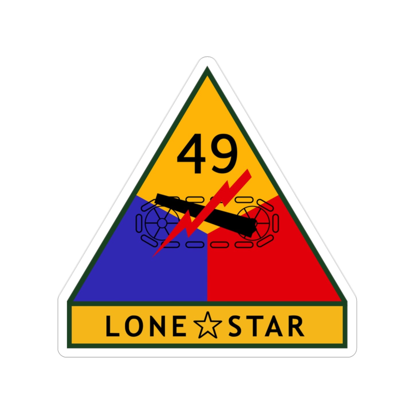49th Armored Division (U.S. Army) Transparent STICKER Die-Cut Vinyl Decal-2 Inch-The Sticker Space