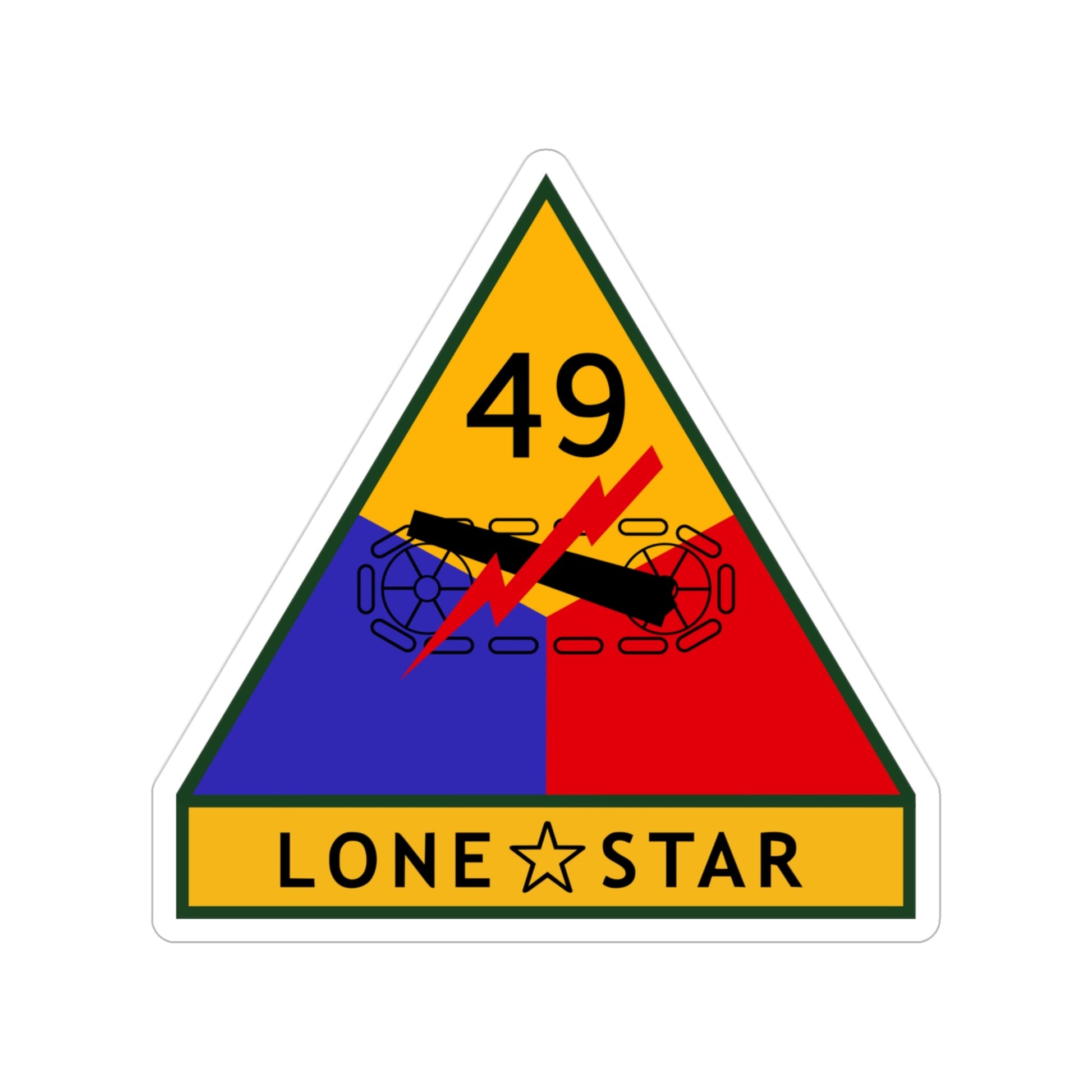 49th Armored Division (U.S. Army) Transparent STICKER Die-Cut Vinyl Decal-3 Inch-The Sticker Space
