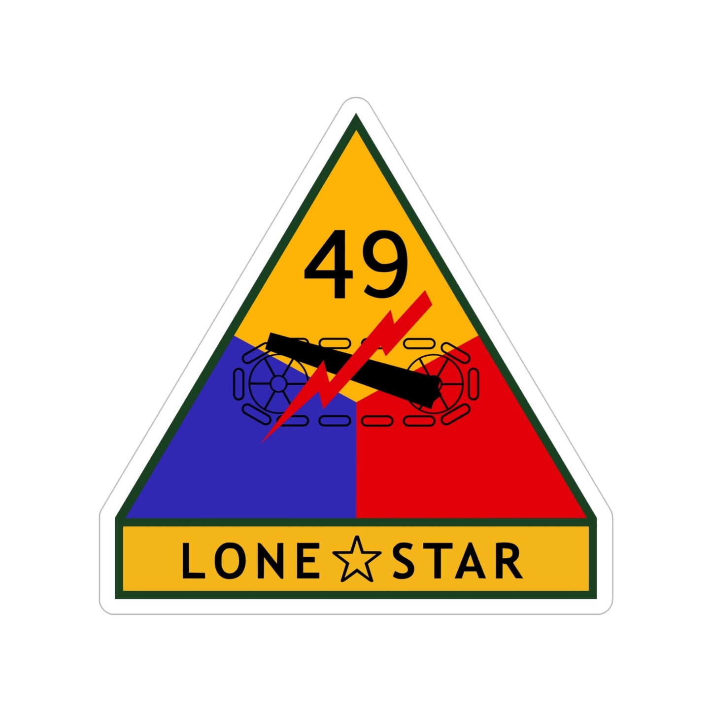 49th Armored Division (U.S. Army) Transparent STICKER Die-Cut Vinyl Decal-5 Inch-The Sticker Space