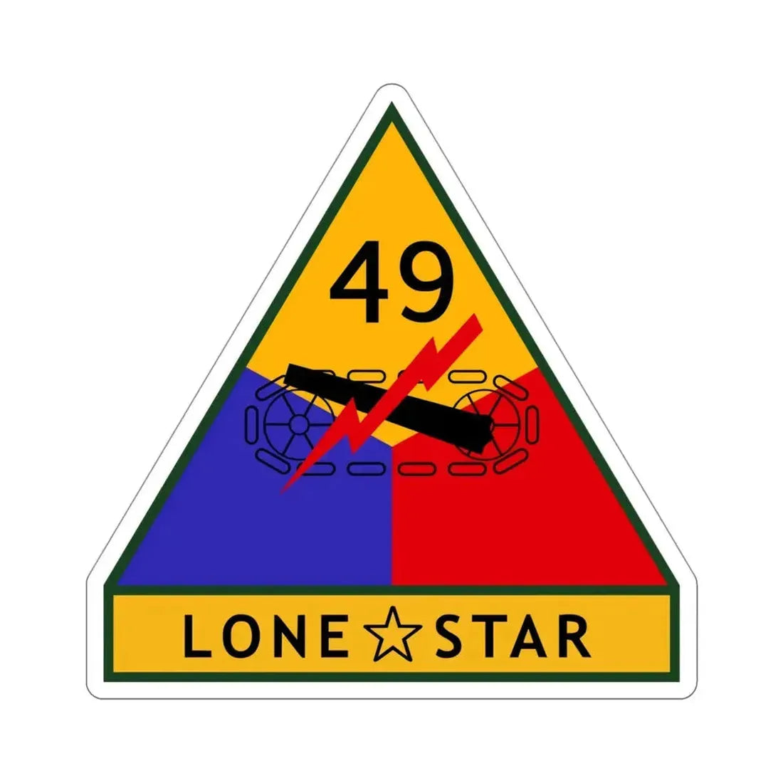 49th Armored Division (U.S. Army) STICKER Vinyl Die-Cut Decal 4 Inch - The Sticker Space