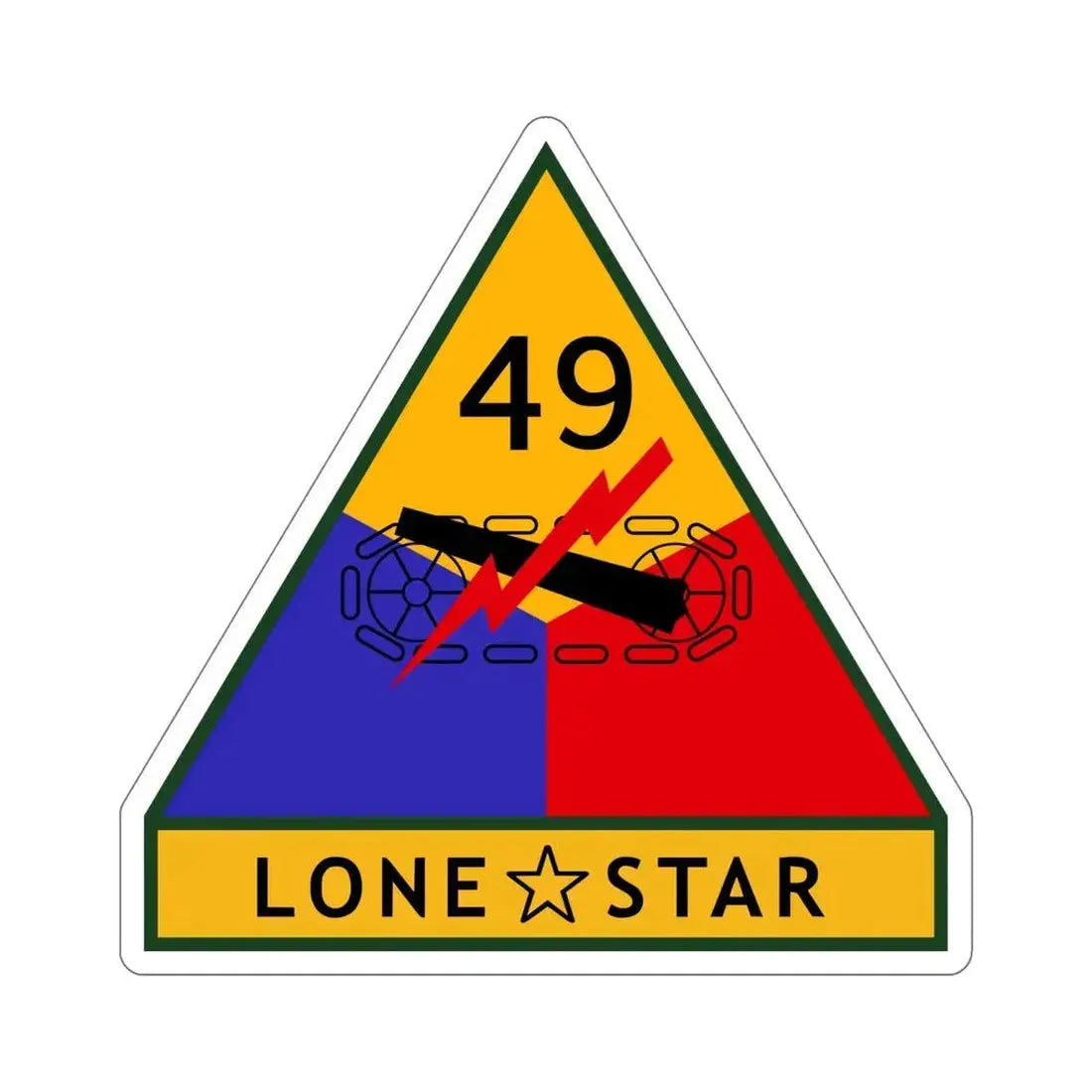 49th Armored Division (U.S. Army) STICKER Vinyl Die-Cut Decal 6 Inch - The Sticker Space