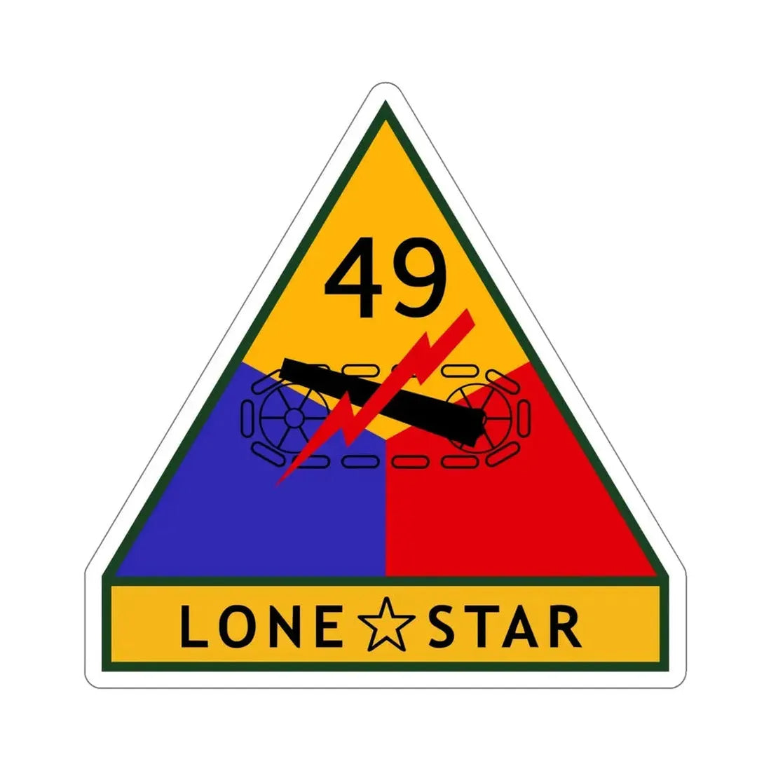 49th Armored Division (U.S. Army) STICKER Vinyl Die-Cut Decal - The Sticker Space