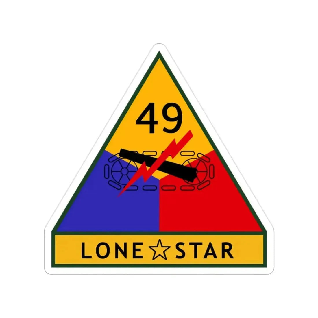 49th Armored Division (U.S. Army) Transparent STICKER Die-Cut Vinyl Decal 2 Inch - The Sticker Space