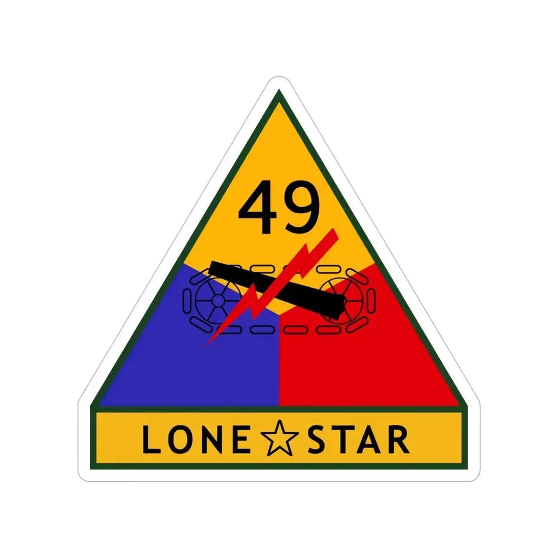 49th Armored Division (U.S. Army) Transparent STICKER Die-Cut Vinyl Decal 6 Inch - The Sticker Space