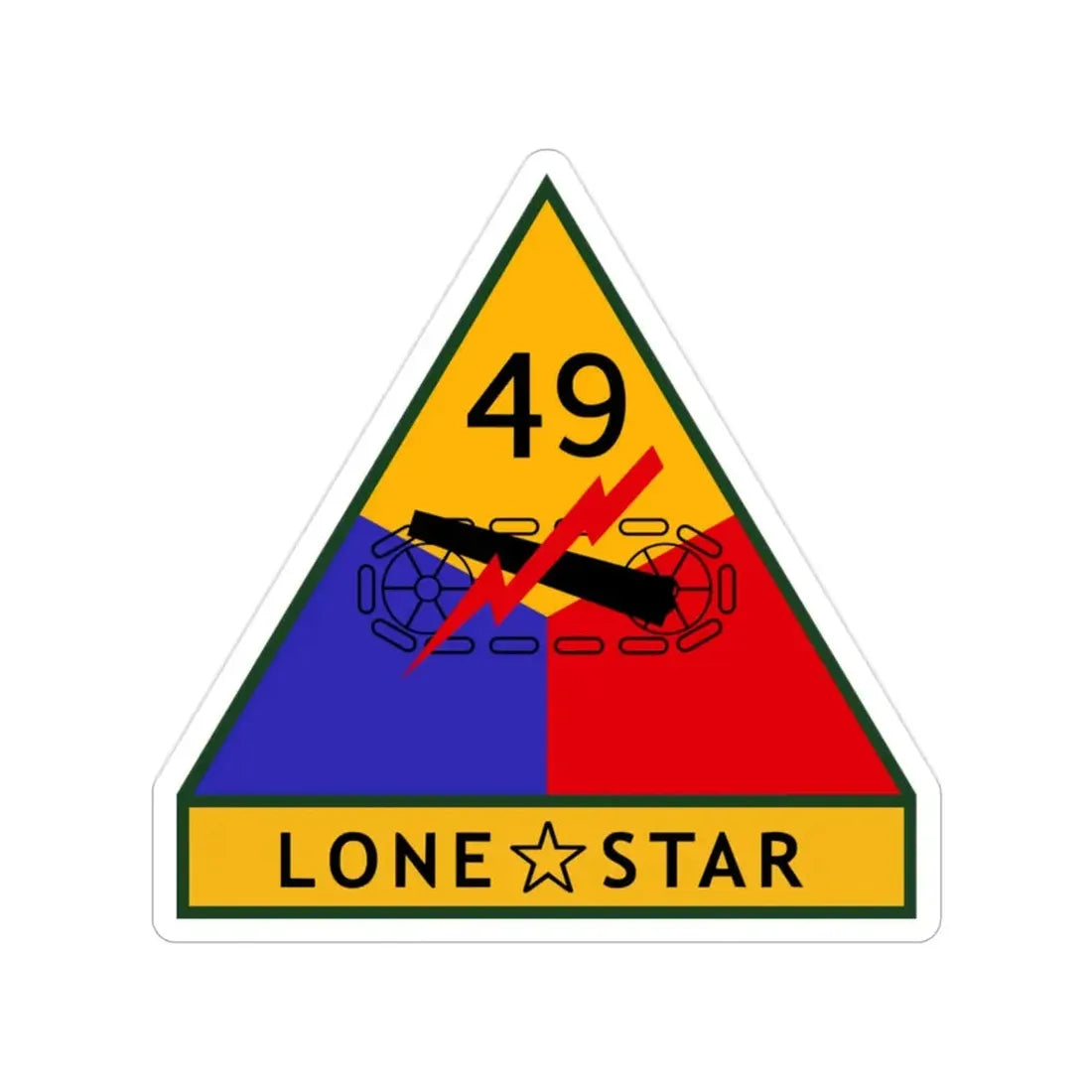 49th Armored Division (U.S. Army) Transparent STICKER Die-Cut Vinyl Decal - The Sticker Space