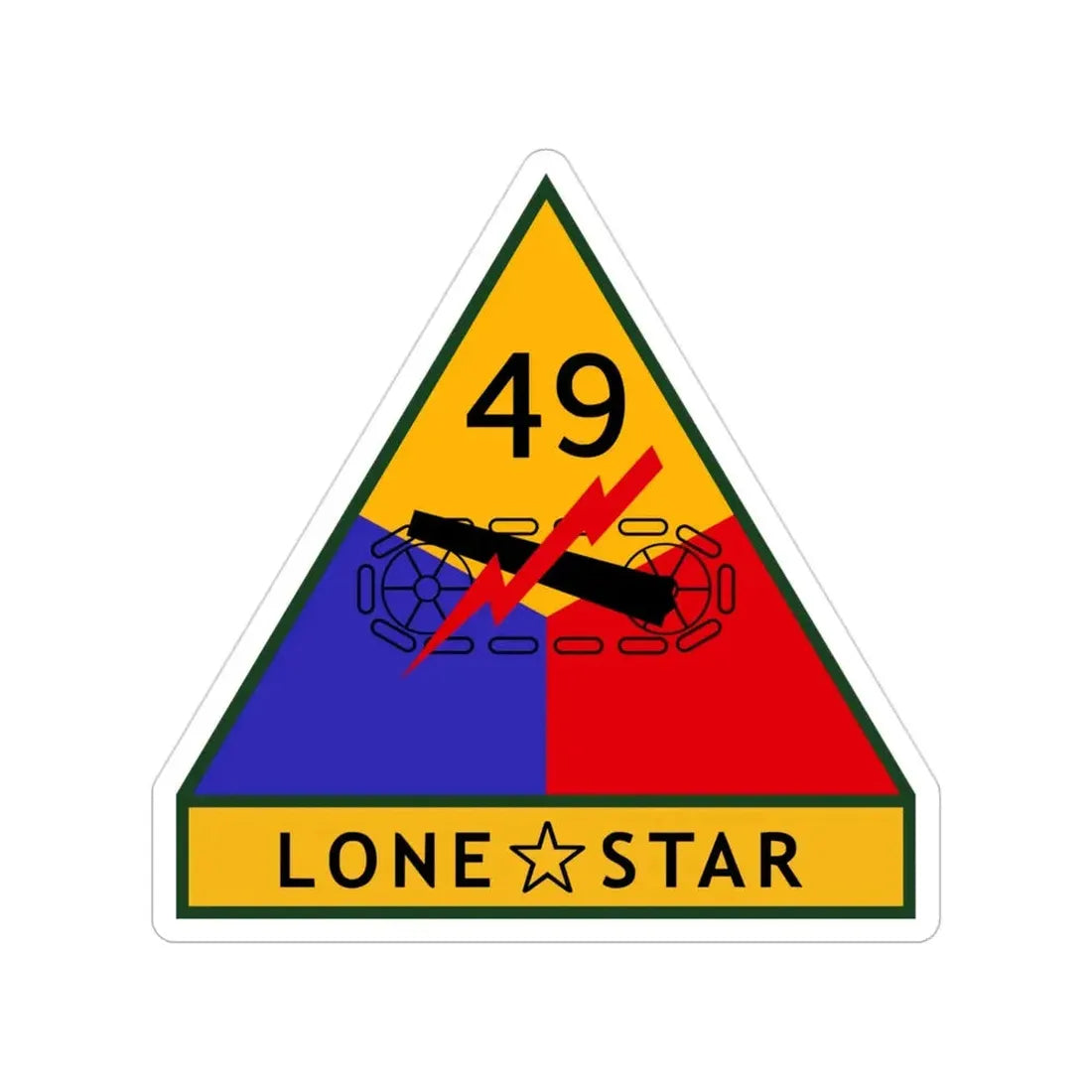 49th Armored Division (U.S. Army) Transparent STICKER Die-Cut Vinyl Decal - The Sticker Space