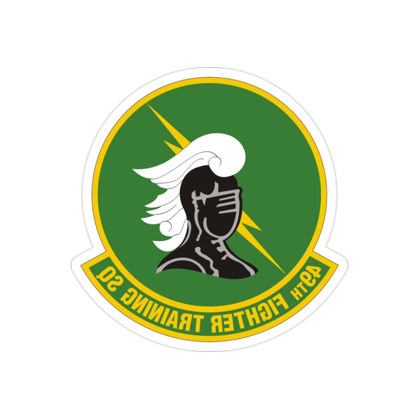 49th Fighter Training Squadron (U.S. Air Force) REVERSE PRINT Transparent STICKER-2" × 2"-The Sticker Space