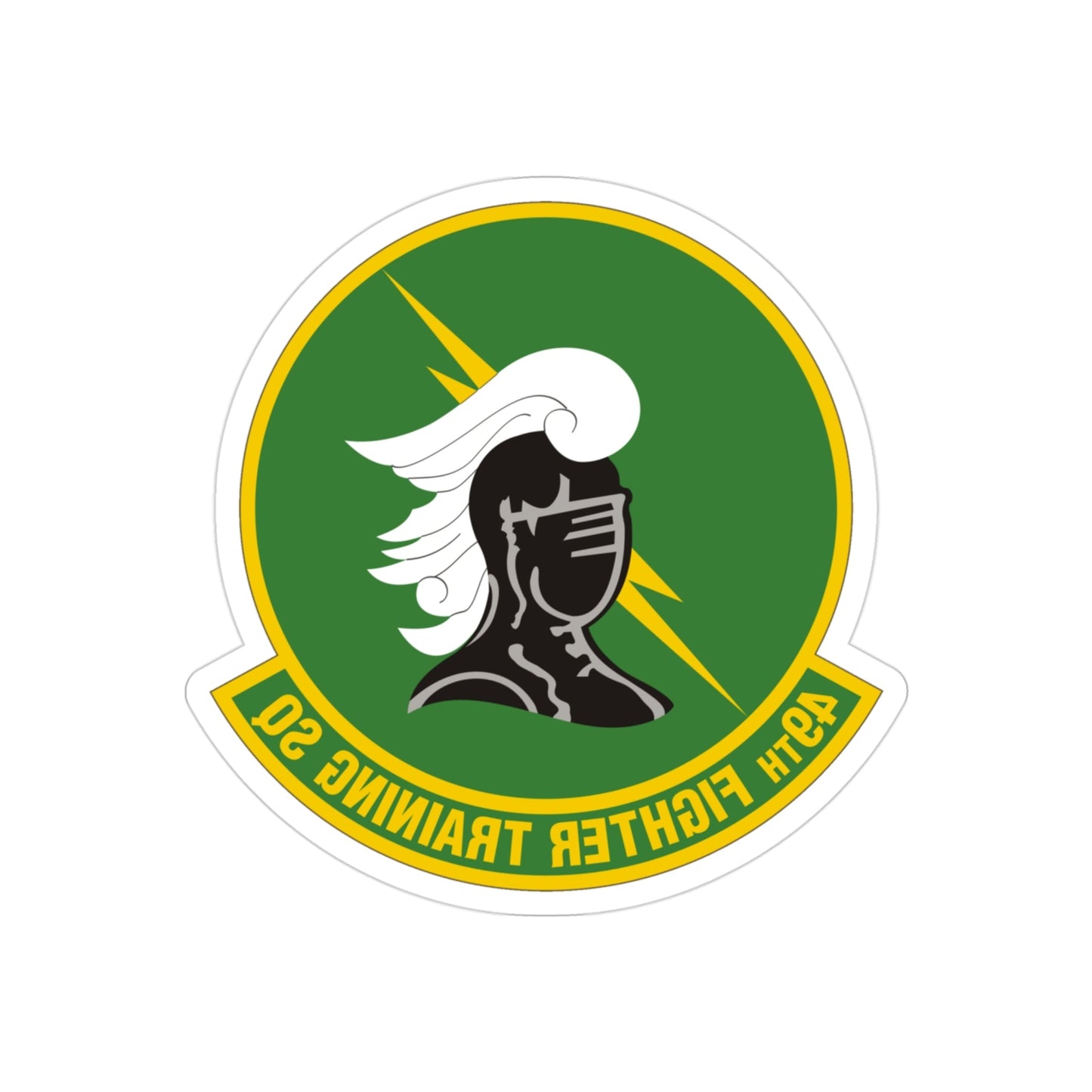 49th Fighter Training Squadron (U.S. Air Force) REVERSE PRINT Transparent STICKER-3" × 3"-The Sticker Space