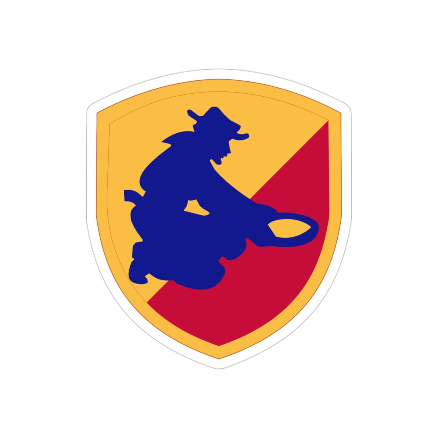 49TH INFANTRY DIVISION (U.S. Army) REVERSE PRINT Transparent STICKER-3" × 3"-The Sticker Space