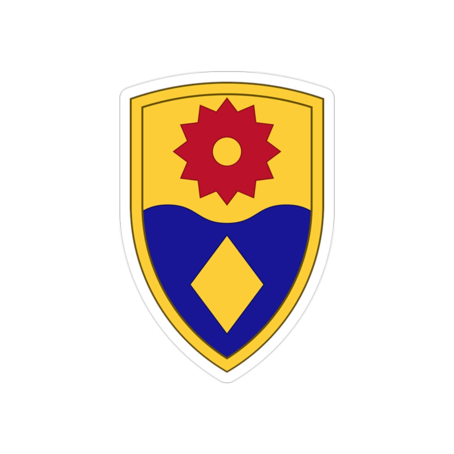 49th Military Police Brigade (U.S. Army) REVERSE PRINT Transparent STICKER-2" × 2"-The Sticker Space