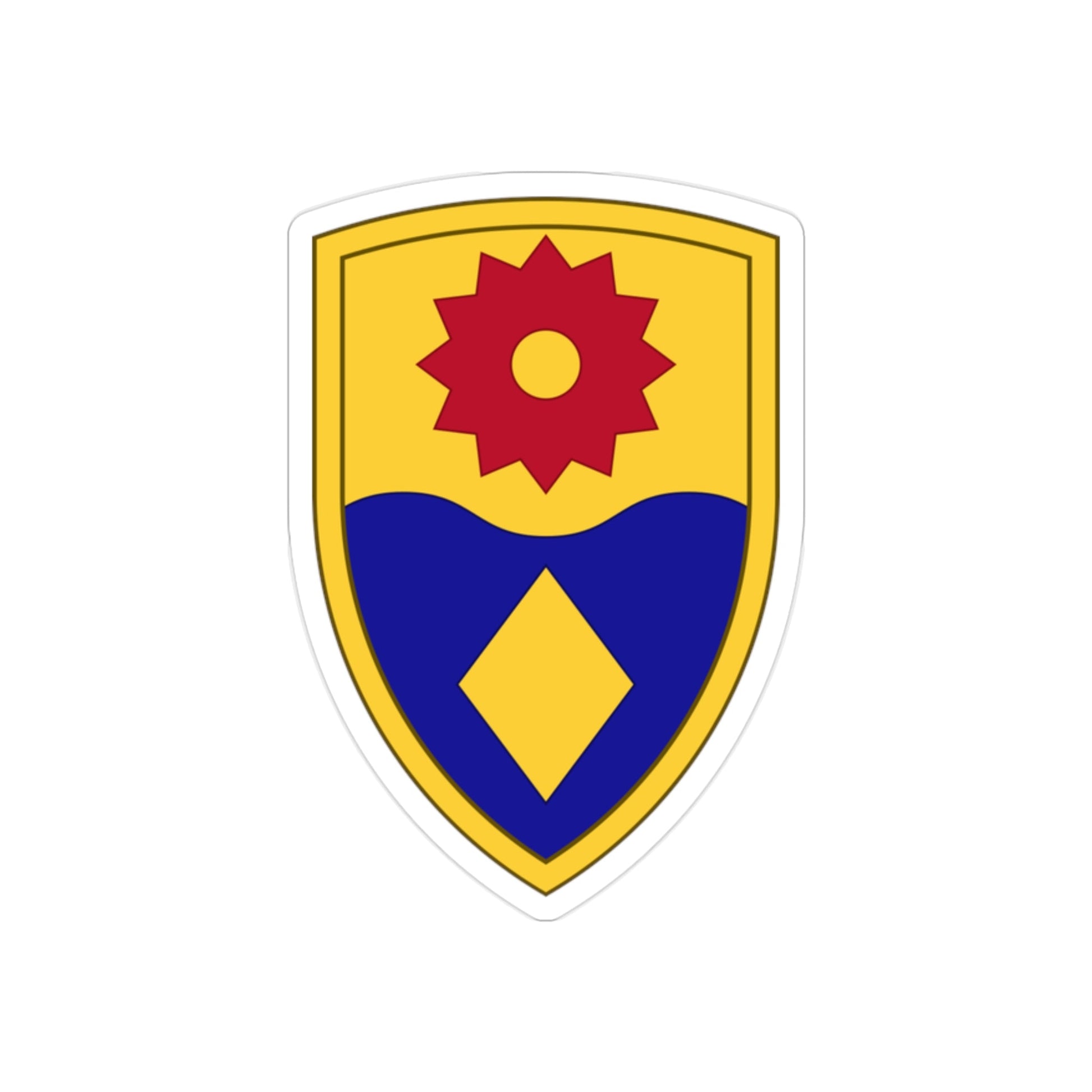 49th Military Police Brigade (U.S. Army) REVERSE PRINT Transparent STICKER-2" × 2"-The Sticker Space