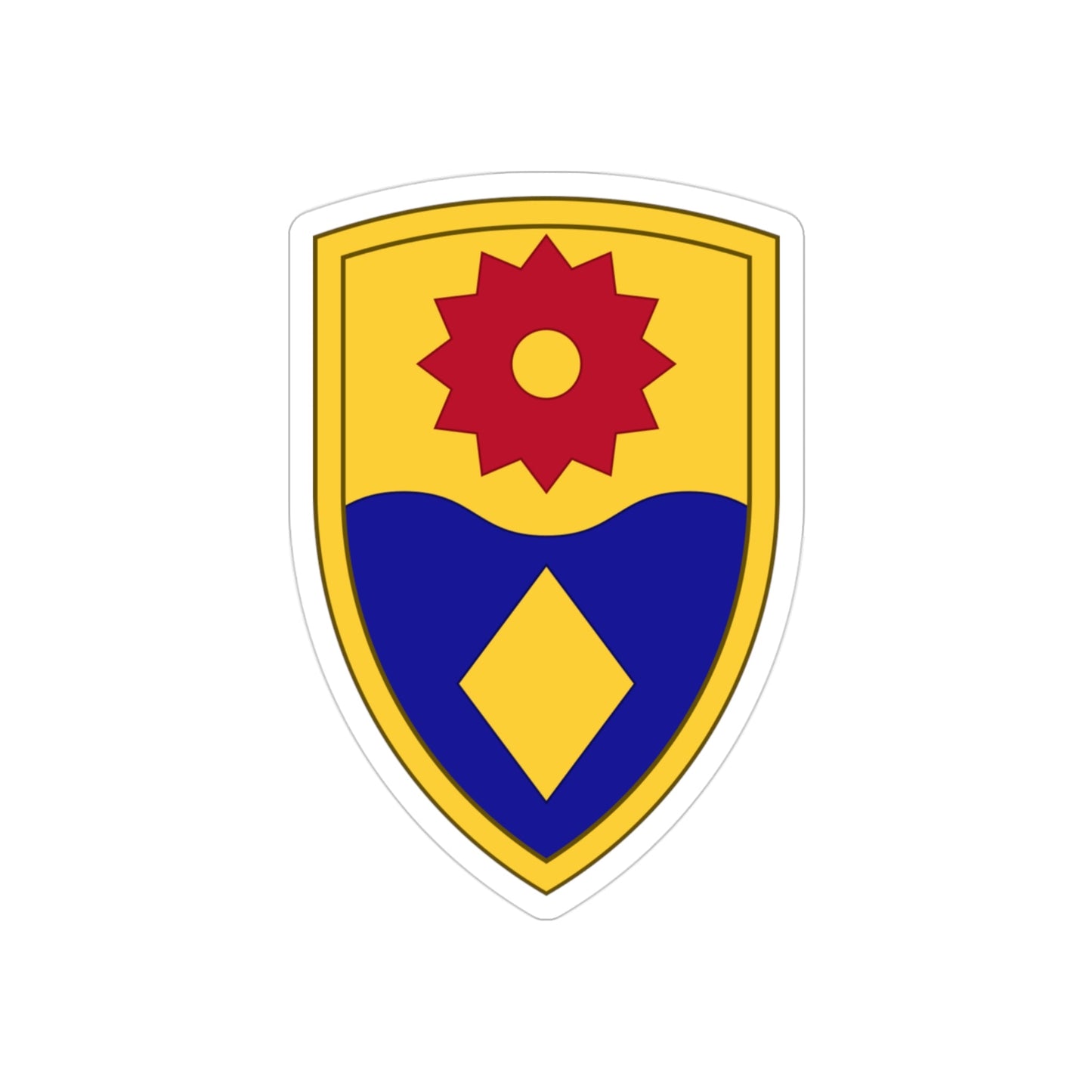 49th Military Police Brigade (U.S. Army) REVERSE PRINT Transparent STICKER-3" × 3"-The Sticker Space