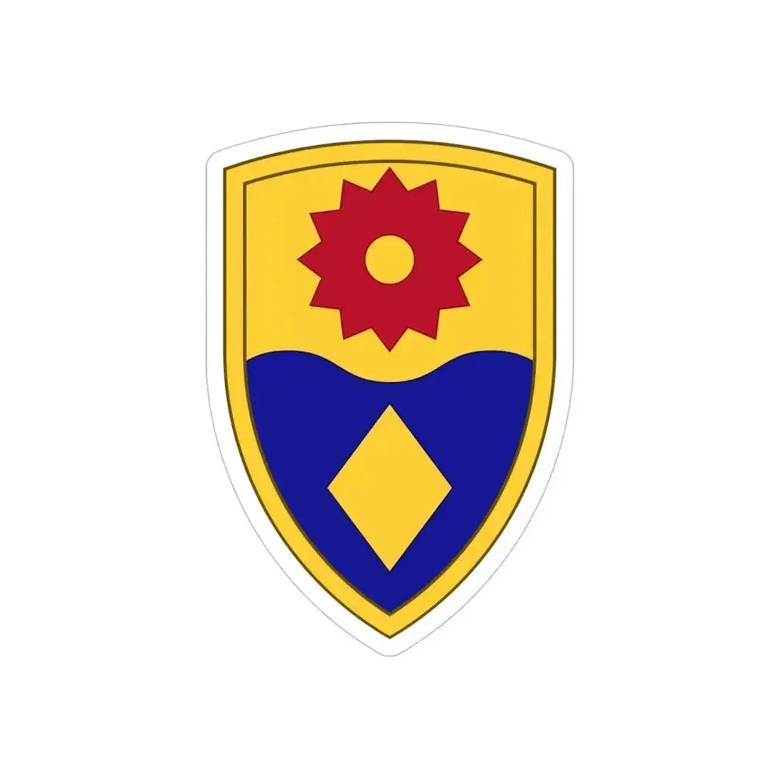 49th Military Police Brigade (U.S. Army) REVERSE PRINT Transparent Die-Cut STICKER 4 Inch Die-Cut Transparent - The Sticker Space