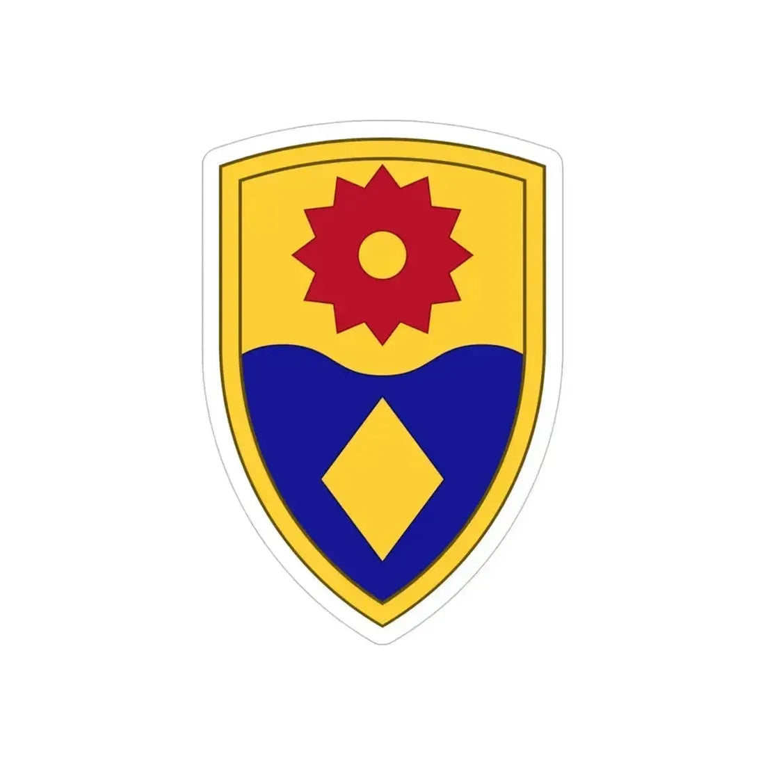 49th Military Police Brigade (U.S. Army) REVERSE PRINT Transparent Die-Cut STICKER 5 Inch Die-Cut Transparent - The Sticker Space