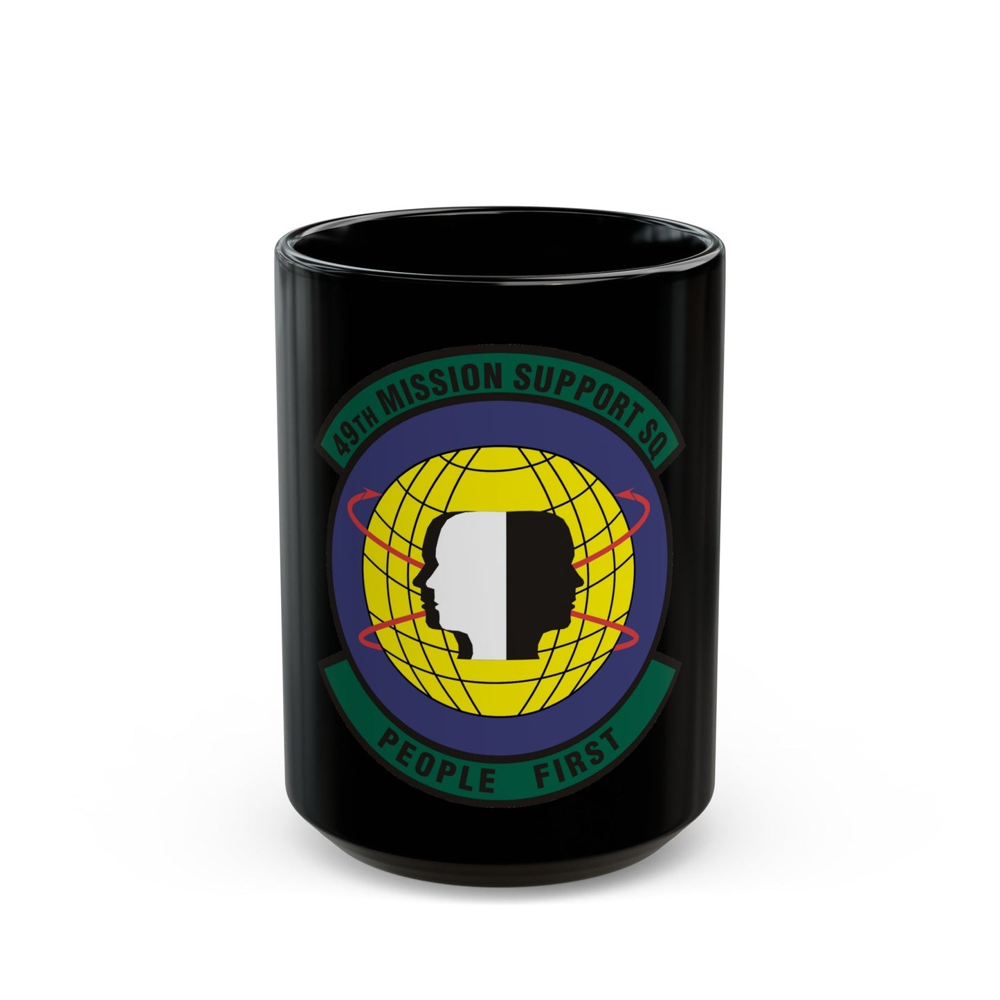 49th Mission Support Squadron (U.S. Air Force) Black Coffee Mug-15oz-The Sticker Space