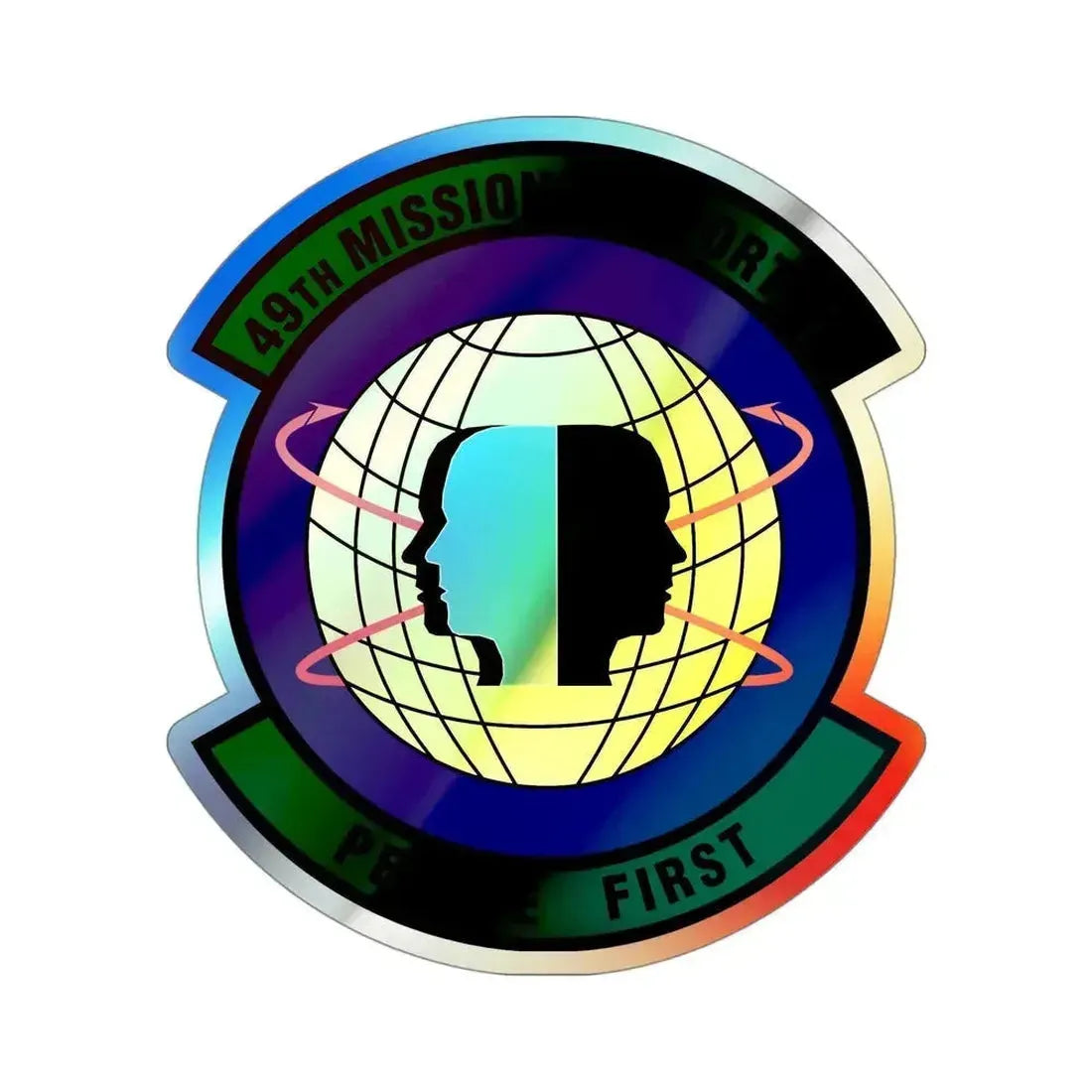 49th Mission Support Squadron (U.S. Air Force) Holographic STICKER Die-Cut Vinyl Decal 4 Inch Holographic - The Sticker Space