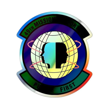 49th Mission Support Squadron (U.S. Air Force) Holographic STICKER Die-Cut Vinyl Decal 5 Inch Holographic - The Sticker Space