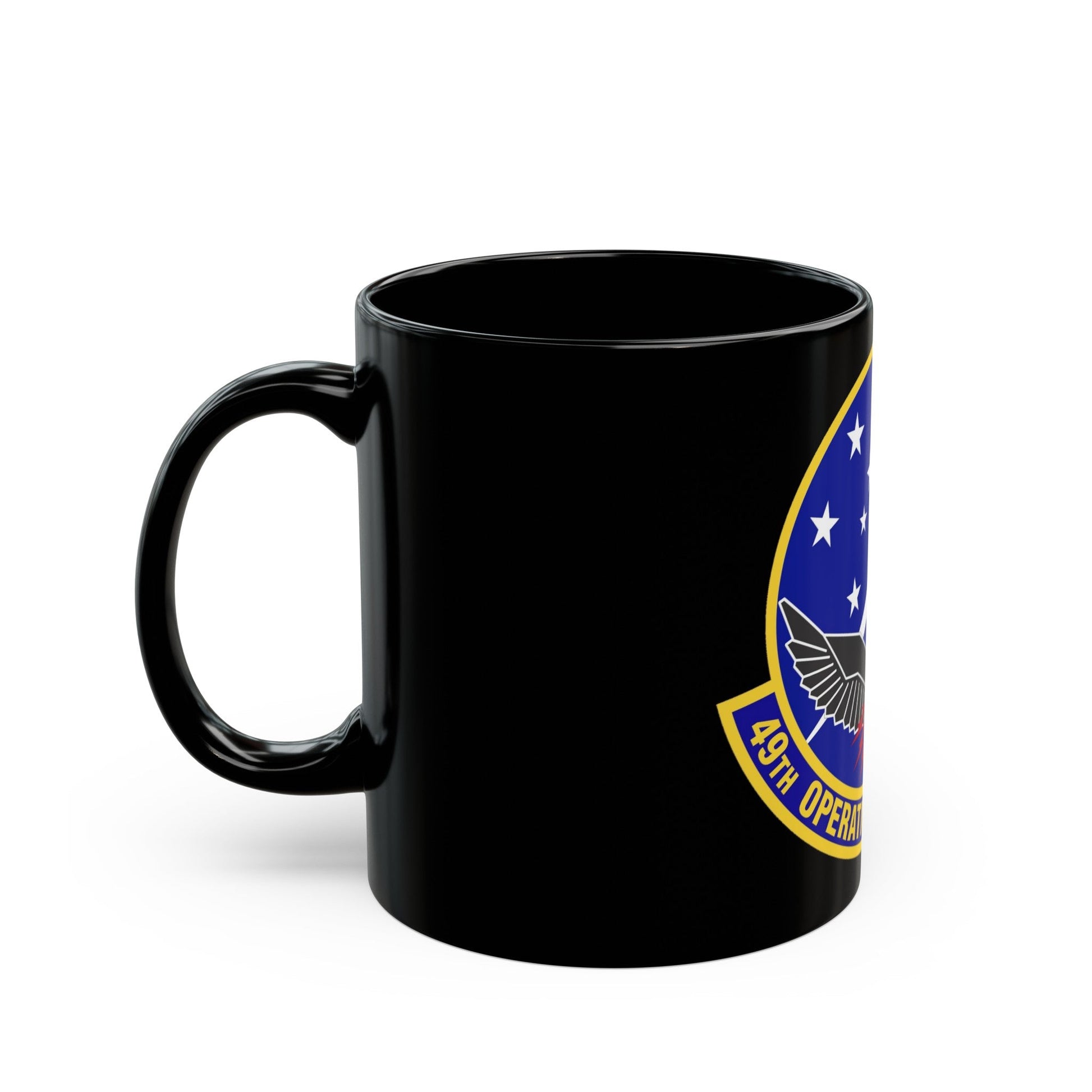 49th Operations Support Squadron (U.S. Air Force) Black Coffee Mug-The Sticker Space